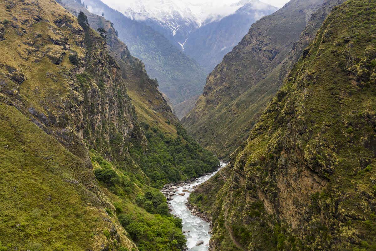 river valley in nepal